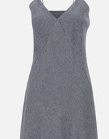 ELEVENTY Abito lungo in misto lino con lurex BLUE Donna 