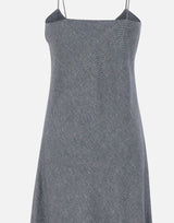 ELEVENTY Abito lungo in misto lino con lurex BLUE Donna 