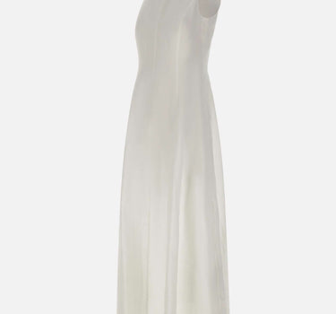 ELEVENTY Abito lungo in lino WHITE Donna 