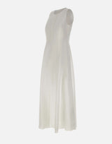 ELEVENTY Abito lungo in lino WHITE Donna 
