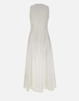 ELEVENTY Abito lungo in lino WHITE Donna 
