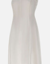 ELEVENTY Abito lungo in lino WHITE Donna 