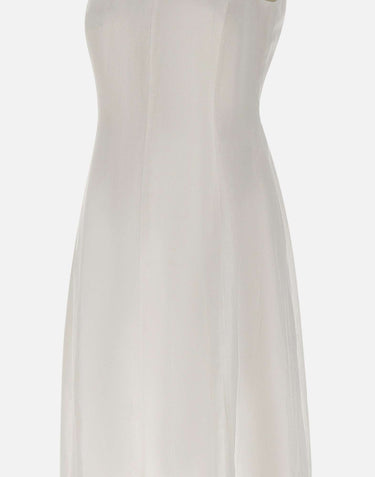 ELEVENTY Abito lungo in lino WHITE Donna 