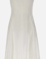 ELEVENTY Abito lungo in lino WHITE Donna 