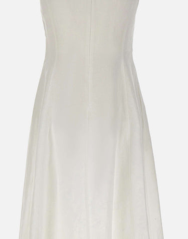ELEVENTY Abito lungo in lino WHITE Donna 