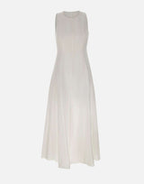 ELEVENTY Abito lungo in lino WHITE Donna 