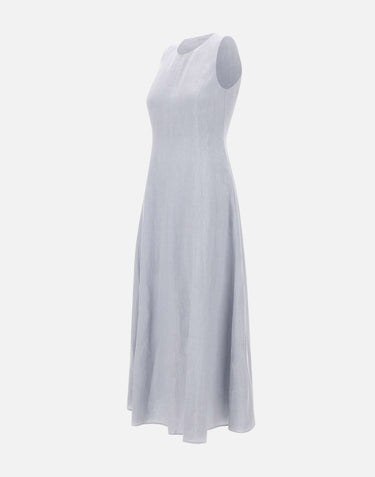 ELEVENTY Abito lungo in lino Light Blue Donna 