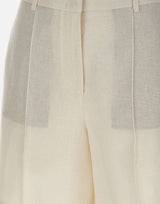 ELEVENTY Shorts in misto lino con lurex WHITE Donna 