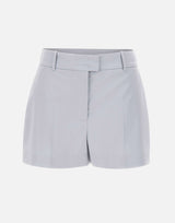 ELEVENTY Shorts sartoriali in misto cotone e lyocell Light Blue Donna 