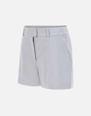 ELEVENTY Shorts sartoriali in misto cotone e lyocell Light Blue Donna 