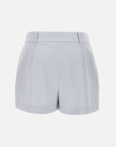 ELEVENTY Shorts sartoriali in misto cotone e lyocell Light Blue Donna 
