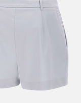 ELEVENTY Shorts sartoriali in misto cotone e lyocell Light Blue Donna 
