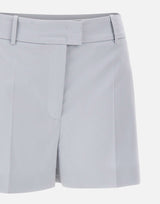 ELEVENTY Shorts sartoriali in misto cotone e lyocell Light Blue Donna 