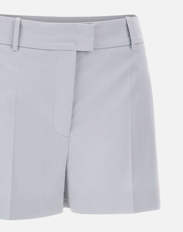 ELEVENTY Shorts sartoriali in misto cotone e lyocell Light Blue Donna 