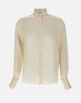 ELEVENTY Camicia in seta WHITE Donna 
