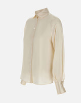 ELEVENTY Camicia in seta WHITE Donna 