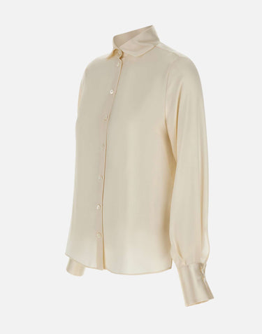 ELEVENTY Camicia in seta WHITE Donna 