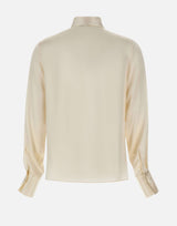 ELEVENTY Camicia in seta WHITE Donna 