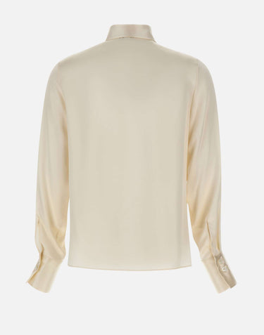 ELEVENTY Camicia in seta WHITE Donna 