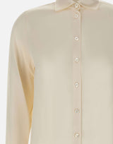 ELEVENTY Camicia in seta WHITE Donna 