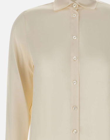 ELEVENTY Camicia in seta WHITE Donna 