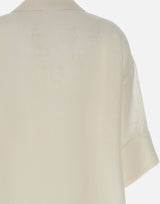 ELEVENTY Camicia oversize in lino WHITE Donna 