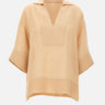 ELEVENTY Camicia oversize in lino BEIGE Donna 