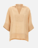 ELEVENTY Camicia oversize in lino BEIGE Donna 