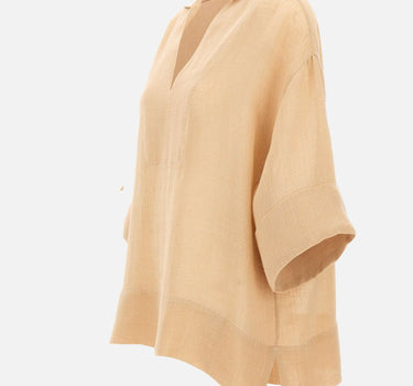 ELEVENTY Camicia oversize in lino BEIGE Donna 