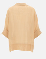 ELEVENTY Camicia oversize in lino BEIGE Donna 