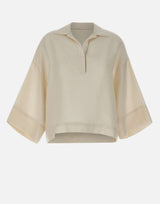 ELEVENTY Camicia in misto lino WHITE Donna 