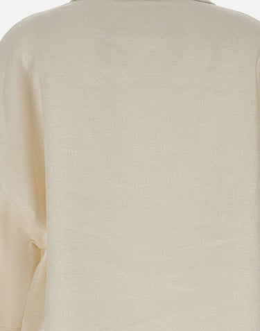 ELEVENTY Camicia in misto lino WHITE Donna 