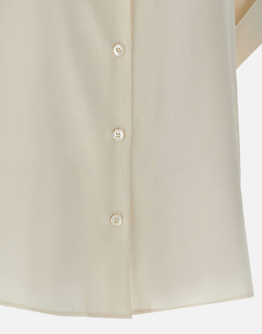 ELEVENTY Camicia in seta a maniche corte WHITE Donna 