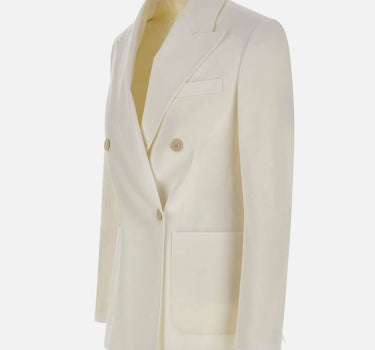 ELEVENTY Blazer doppiopetto in cotone WHITE Donna 
