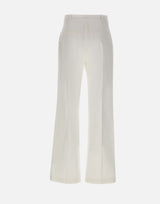 ELEVENTY Pantaloni in misto cotone e lyocell WHITE Donna 