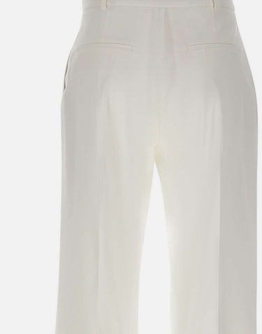 ELEVENTY Pantaloni in misto cotone e lyocell WHITE Donna 