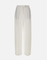 ELEVENTY Pantaloni palazzo in cotone WHITE Donna 