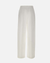 ELEVENTY Pantaloni palazzo in cotone WHITE Donna 