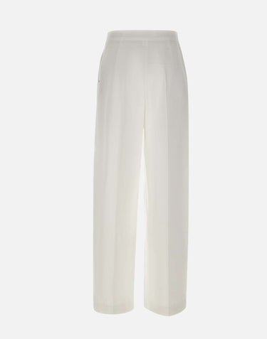 ELEVENTY Pantaloni palazzo in cotone WHITE Donna 