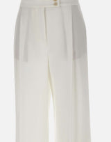 ELEVENTY Pantaloni palazzo in cotone WHITE Donna 