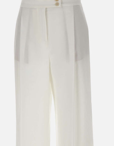 ELEVENTY Pantaloni palazzo in cotone WHITE Donna 