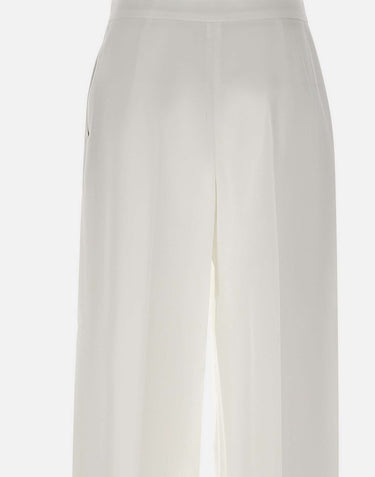 ELEVENTY Pantaloni palazzo in cotone WHITE Donna 