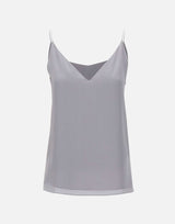 ELEVENTY Top in seta GREY Donna 