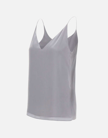 ELEVENTY Top in seta GREY Donna 