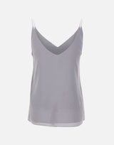 ELEVENTY Top in seta GREY Donna 