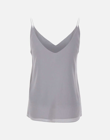 ELEVENTY Top in seta GREY Donna 