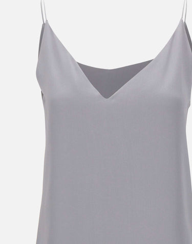 ELEVENTY Top in seta GREY Donna 