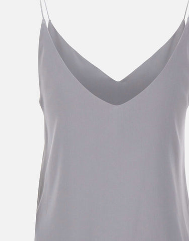 ELEVENTY Top in seta GREY Donna 