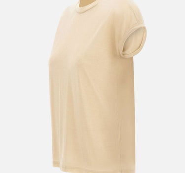 ELEVENTY T-shirt con finitura metallizzata BEIGE Donna 