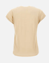 ELEVENTY T-shirt con finitura metallizzata BEIGE Donna 